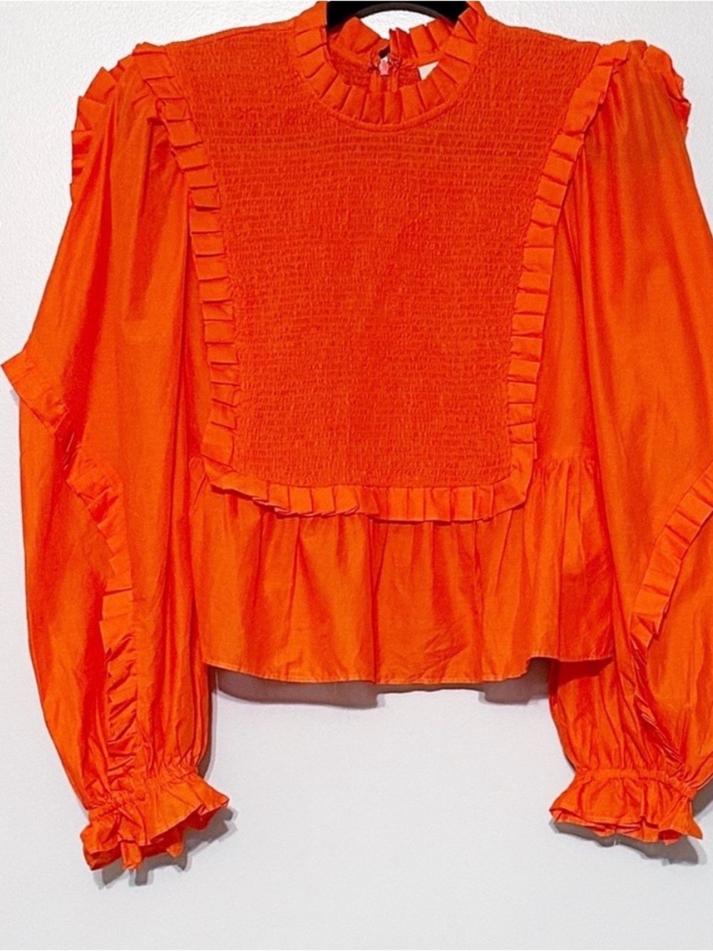 Farm Rio Puff Sleeve Blouse Size M - Picture 3 of 7